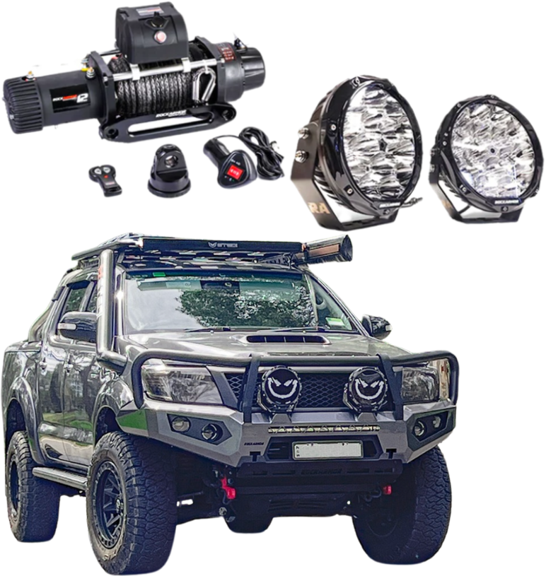 Rockarmor | GT Hoop Bull Bar Combo Pack To Suit Toyota Hilux 2012-2015