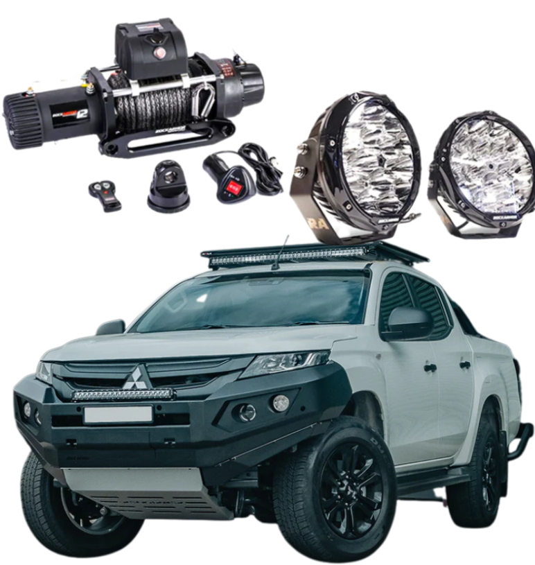 Rockarmor | GT Hoopless Bull Bar Combo Pack To Suit Mitsubishi MR Triton