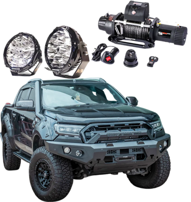 Rockarmor | GT Hoopless Bull Bar Frontal Pack Bull Bar To Suit Ford Ranger PX1, 2 & 3