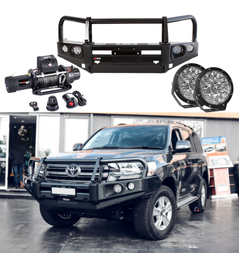 ROCKARMOR ELITE BULLBAR FRONTAL COMBO TO SUIT TOYOTA LANCRUISER 200 SERIES 2015-2021 - Hybrid Street&4x4