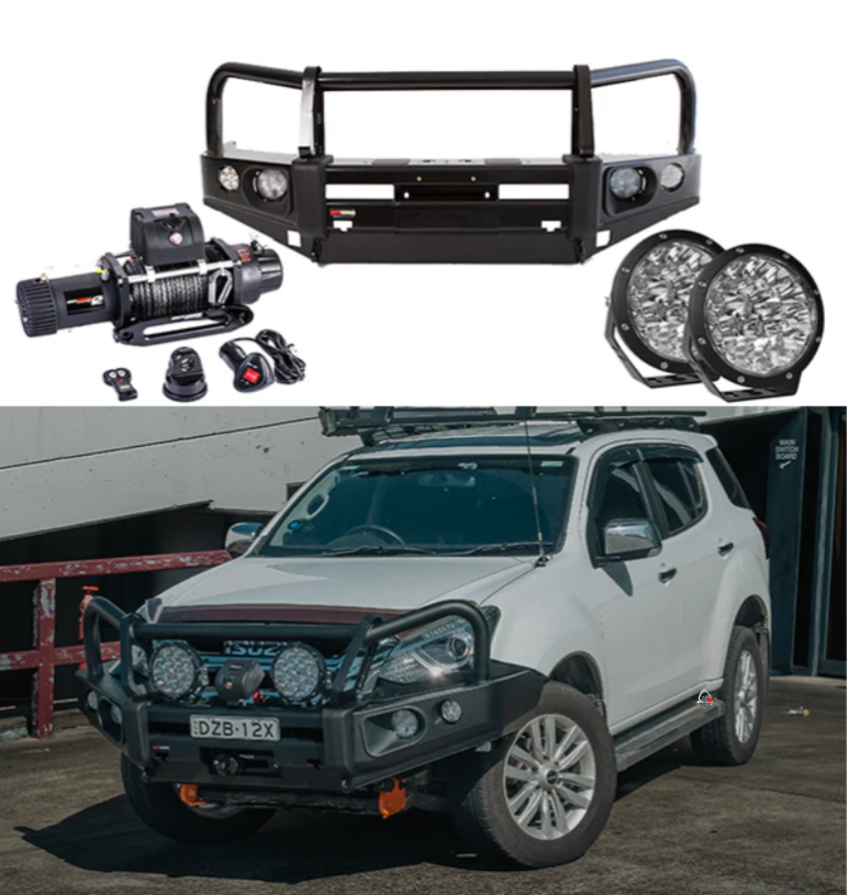ROCKARMOR ELITE BULLBAR FRONTAL COMBO TO SUIT ISUZU MU-X 05/2017 - 07/2021 - Hybrid Street&4x4