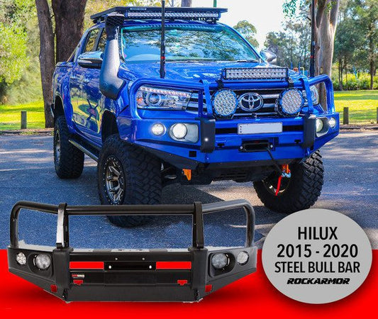 Rockarmor Elite Steel Bull Bar To Suit Toyota Hilux VIGO N80 2015-2020 (Full Bar Replacement) - Hybrid Street & 4x4