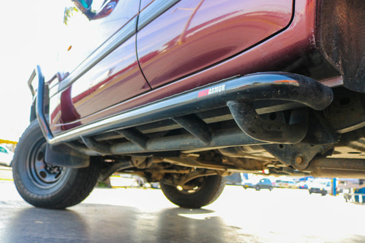 Rockarmor Steel Rockslider Side Step To Suit Toyota Landcruiser 105 1998-2007 Series Wagon Solid Live Axle - Hybrid Street & 4x4