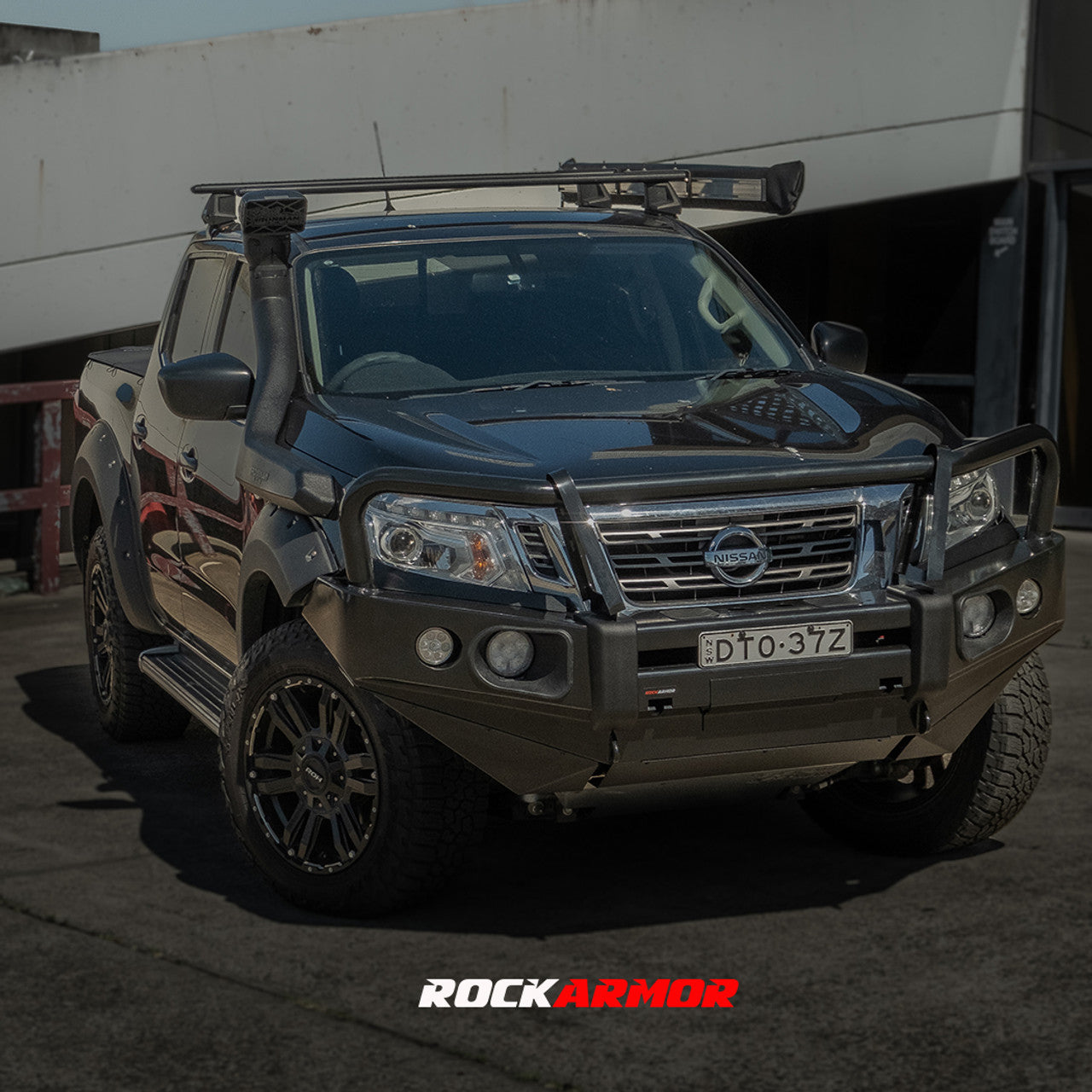 Rockarmor Elite Steel Bull Bar to suit Nissan Navara NP300 D23 2015-2020 (Full Bar Replacement) - Hybrid Street & 4x4