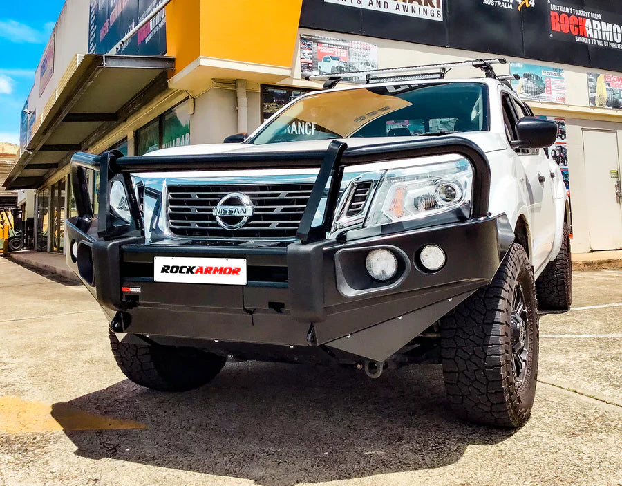 Rockarmor Elite Steel Bull Bar to suit Nissan Navara NP300 D23 2015-2020 (Full Bar Replacement) - Hybrid Street & 4x4