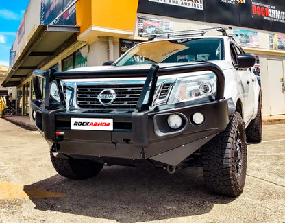 Rockarmor Elite Steel Bull Bar to suit Nissan Navara NP300 D23 2015-2020 (Full Bar Replacement) - Hybrid Street & 4x4