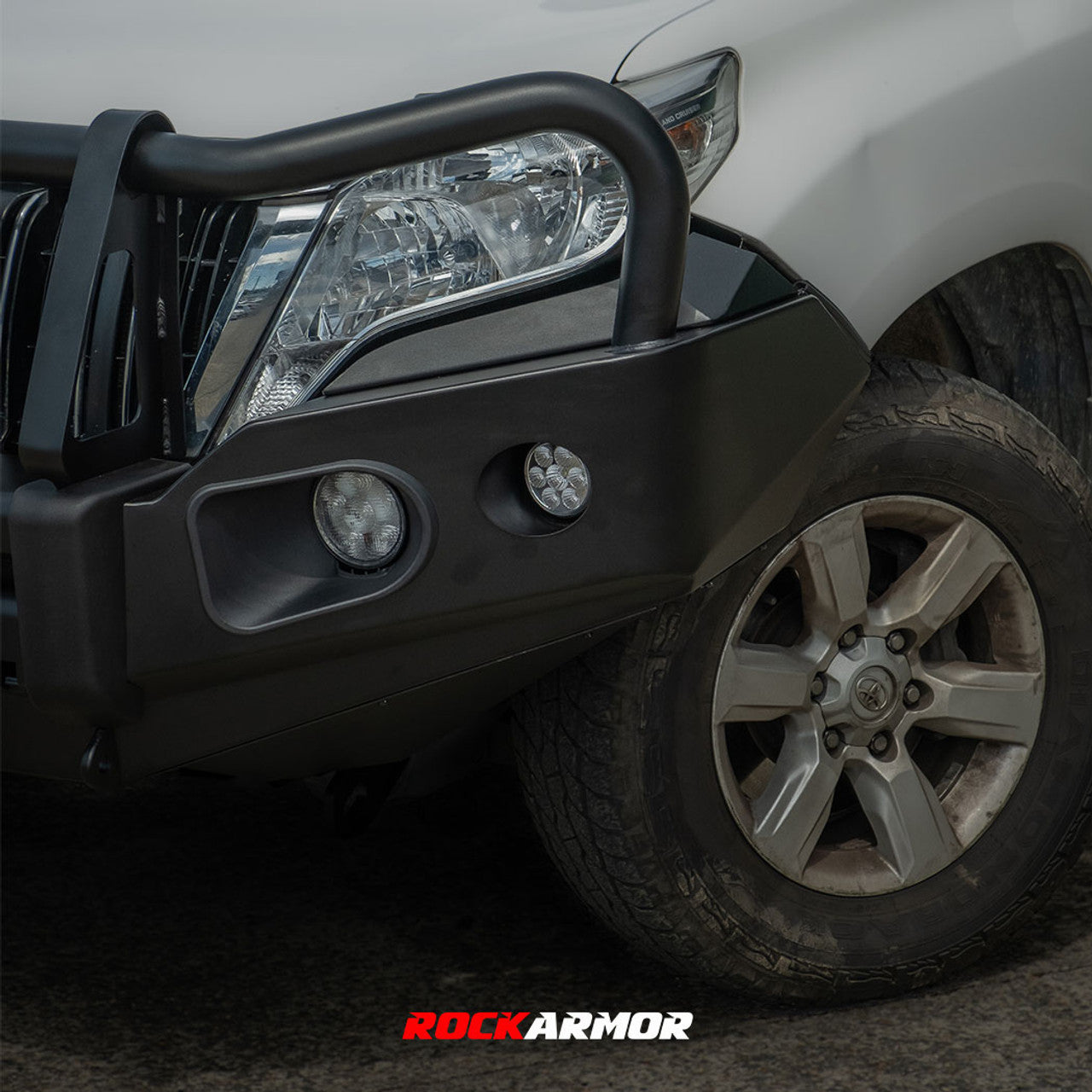 Rockarmor Elite Steel Bull Bar to suit Toyota Prado FJ150 Tear Drop Nov 2013-2017 (Bar Replacement) - Hybrid Street & 4x4