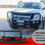 ROCKARMOR ELITE STEEL BULLBAR TO SUIT FORD RANGER PX1-2 (Eyebrows or BUMPER CUT) - Hybrid Street&4x4