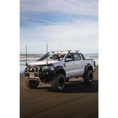 Rockarmor | GT Steel Hoop Bull Bar To Suit Ford Ranger PX2,3 & Wildtrak Models (Full Bar Replacement) Built In Rated Recovery Points