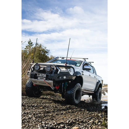 Rockarmor | GT Steel Hoop Bull Bar To Suit Ford Ranger PX2,3 & Wildtrak Models (Full Bar Replacement) Built In Rated Recovery Points