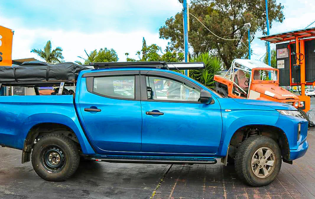 Rockarmor Steel Rockslider Side Steps To Suit Mitsubishi Triton MQ & MR 2015 To Current - Hybrid Street & 4x4