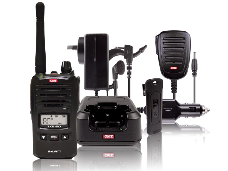 GME | 5/1 Watt UHF CB Handheld Radio - Full Kit