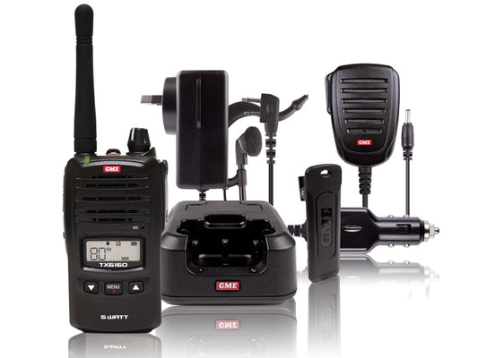 GME | 5/1 Watt UHF CB Handheld Radio - Full Kit