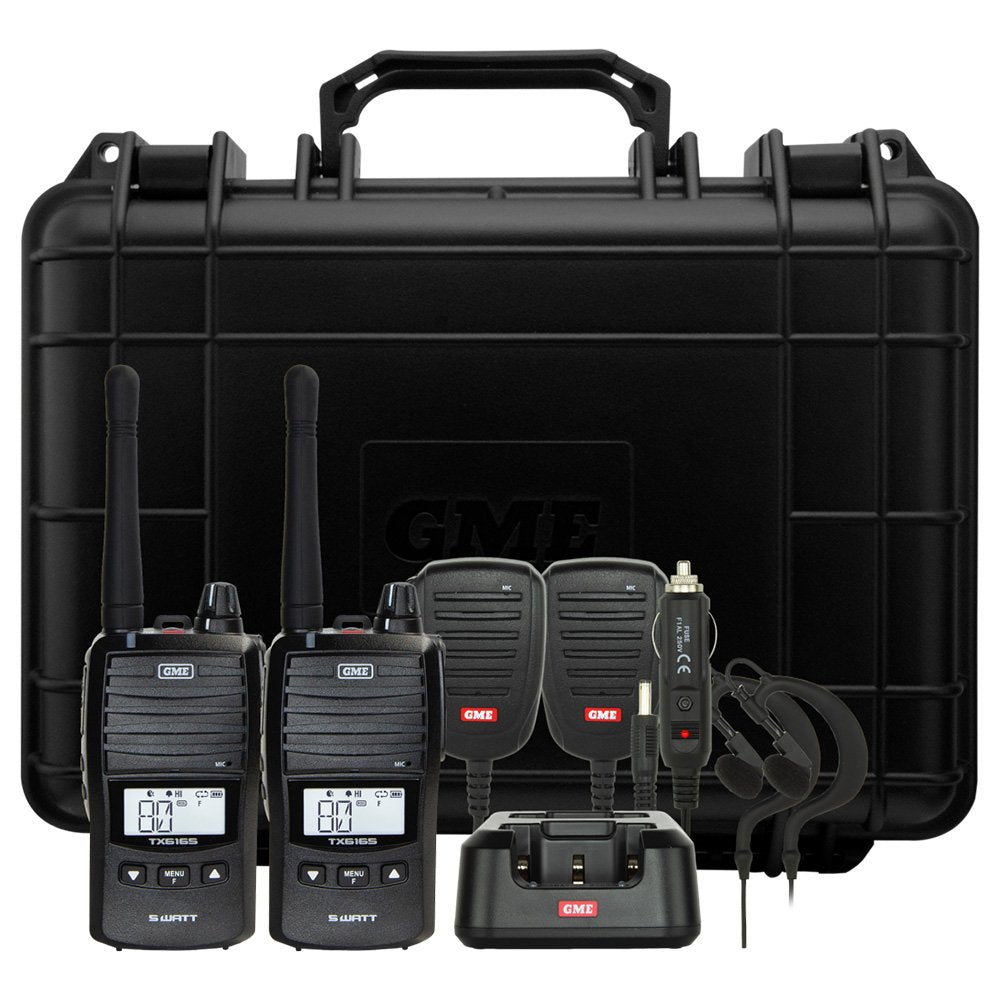 GME | 5 Watt IP67 UHF CB Handheld Radio - Twin Pack